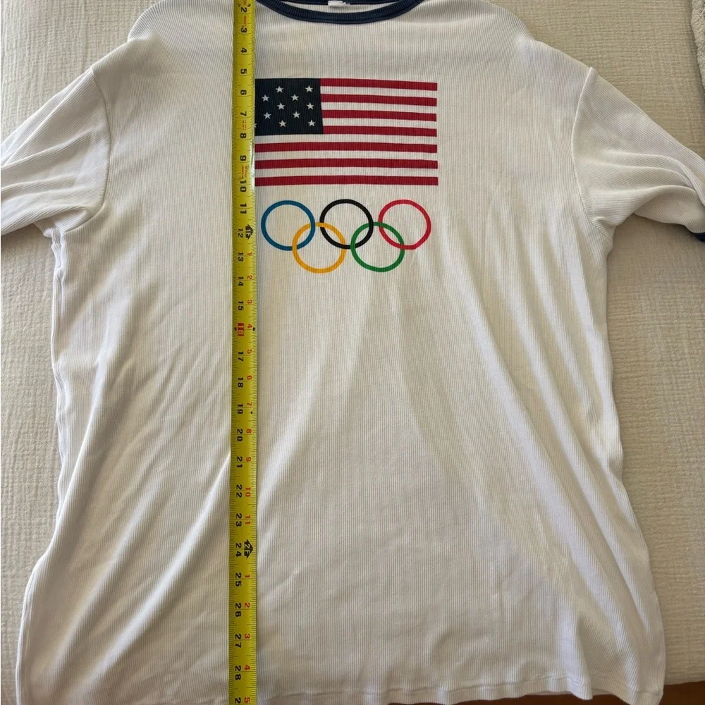 SKIMS for Team USA Cotton Rib Olympic T-Shirt Mini Dress. - Picture 5 of 6